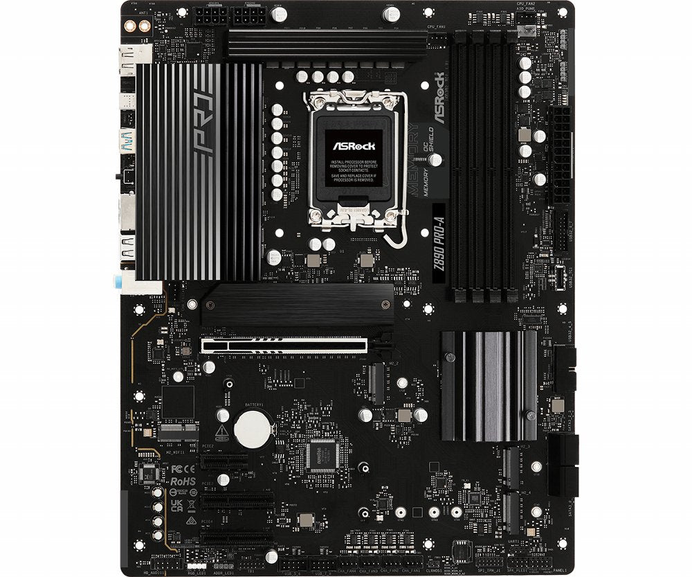 Asrock Z890 Pro-A Intel Z890 LGA 1851 | Socket LGA 1851 | Intel Z890 | 4xDDR5 | ATX | Moederbord - Matmuis - Matmuis